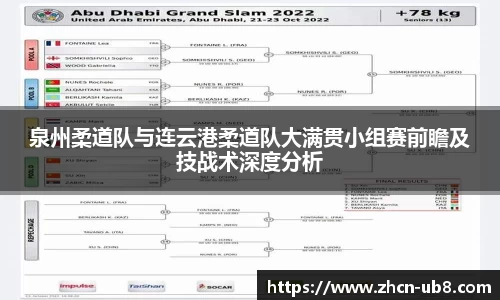 泉州柔道队与连云港柔道队大满贯小组赛前瞻及技战术深度分析